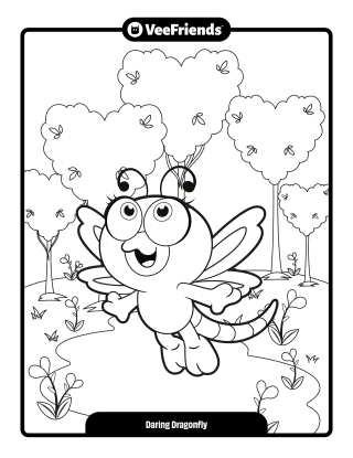 Daring Dragonfly Coloring Page