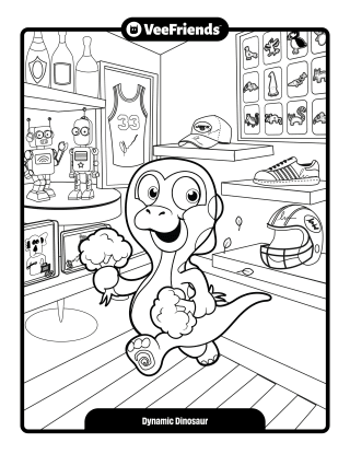 Dynamic Dinosaur Coloring Page