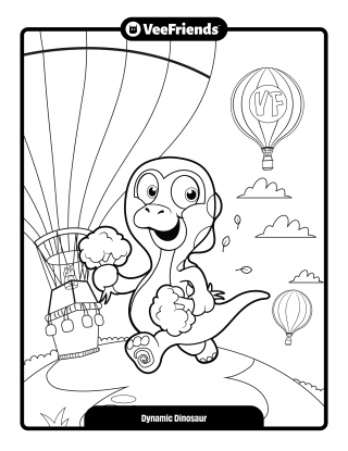 Dynamic Dinosaur Coloring Page