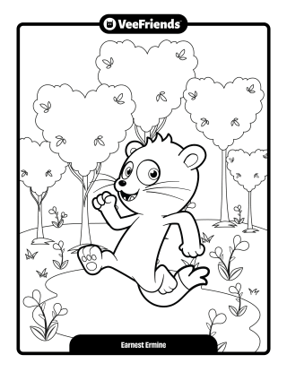 Earnest Ermine Coloring Page