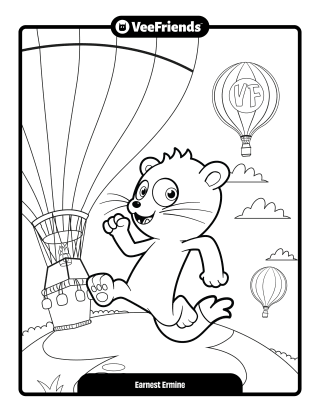 Earnest Ermine Coloring Page
