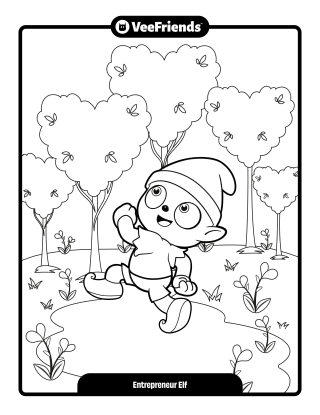 Entrepreneur Elf Coloring Page