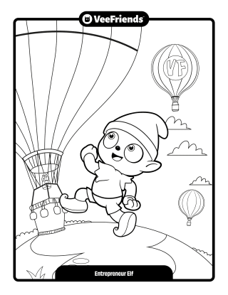 Entrepreneur Elf Coloring Page