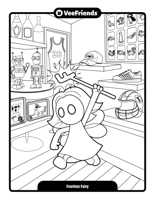 Fearless Fairy Coloring Page