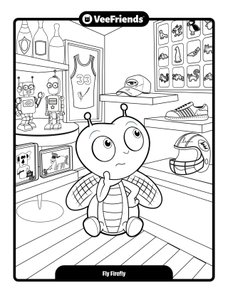 Fly Firefly Coloring Page