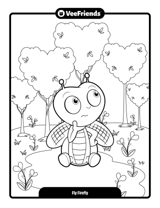 Fly Firefly Coloring Page