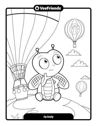 Fly Firefly Coloring Page
