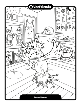 Forever Phoenix Coloring Page
