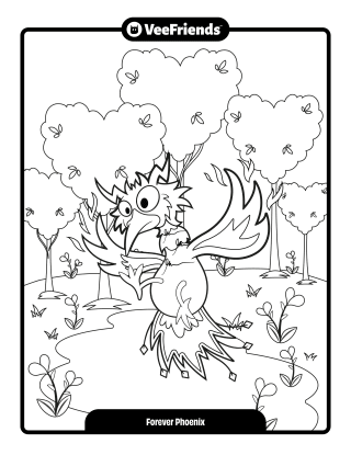 Forever Phoenix Coloring Page