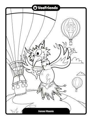 Forever Phoenix Coloring Page