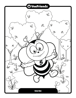 Gary Bee Coloring Page