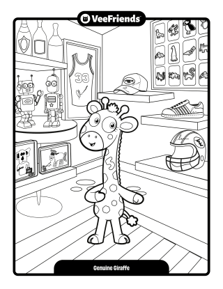 Genuine Giraffe Coloring Page