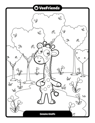 Genuine Giraffe Coloring Page