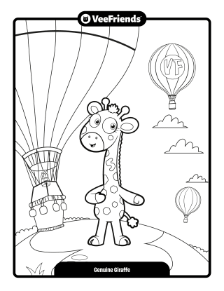 Genuine Giraffe Coloring Page