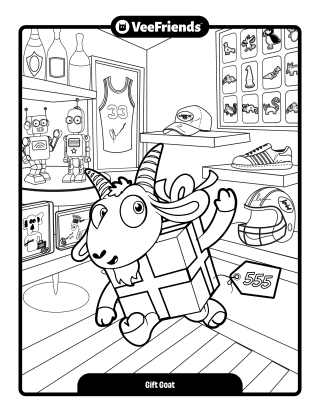 Gift Goat Coloring Page