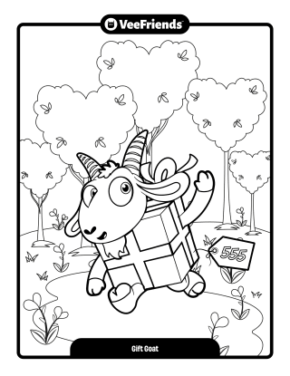 Gift Goat Coloring Page