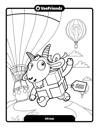 Gift Goat Coloring Page