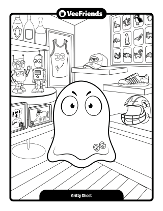 Gritty Ghost Coloring Page