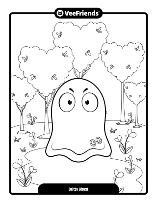 Gritty Ghost Coloring Page