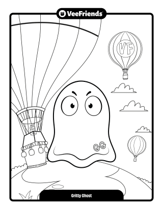 Gritty Ghost Coloring Page