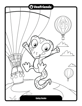 Gutsy Gecko Coloring Page