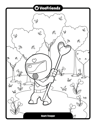 Heart Trooper Coloring Page