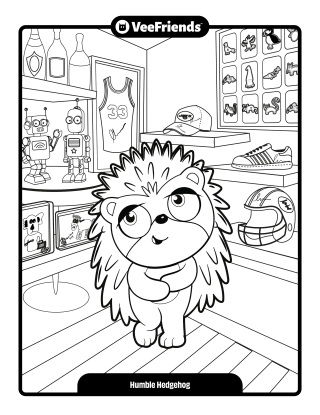 Humble Hedgehog Coloring Page