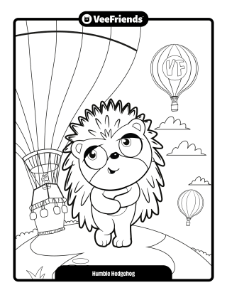 Humble Hedgehog Coloring Page