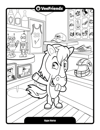 Hype Horse Coloring Page