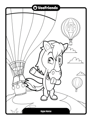 Hype Horse Coloring Page