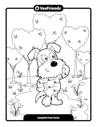 Insightful Irish Terrier Coloring Page