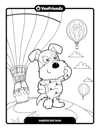Insightful Irish Terrier Coloring Page