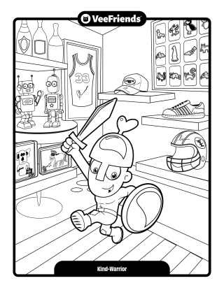 Kind-Warrior Coloring Page