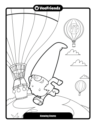 Knowing Gnome Coloring Page