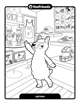 Legit Llama Coloring Page