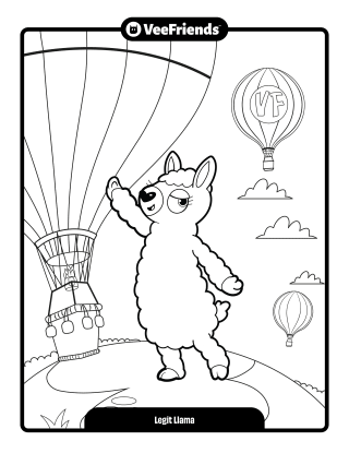 Legit Llama Coloring Page