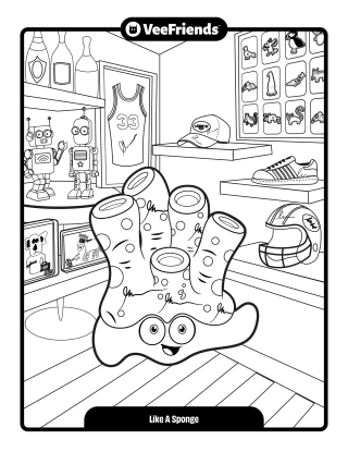 Like A Sponge Coloring Page