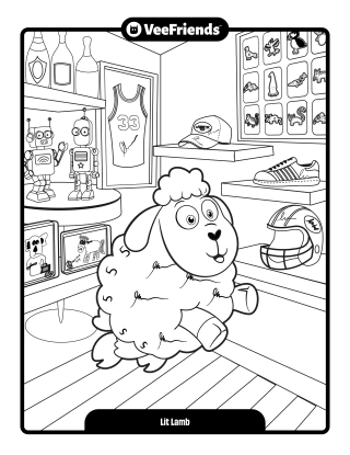 Lit Lamb Coloring Page