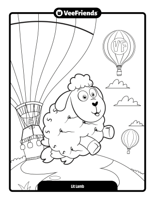 Lit Lamb Coloring Page