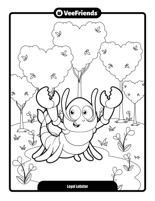 Loyal Lobster Coloring Page