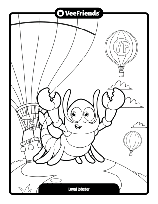 Loyal Lobster Coloring Page