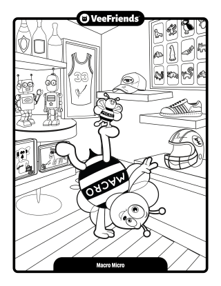 Macro Micro Coloring Page