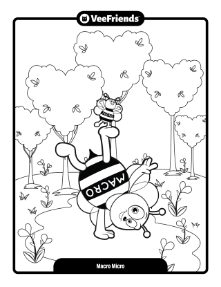 Macro Micro Coloring Page