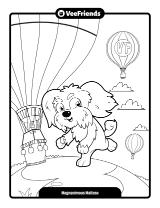 Magnanimous Maltese Coloring Page