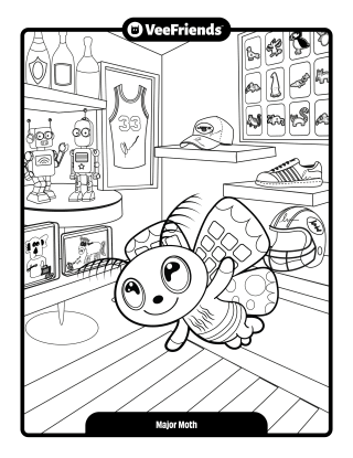 Major Moth Coloring Page