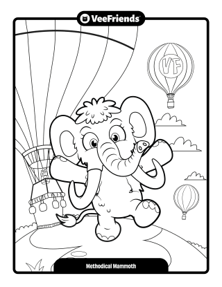 Methodical Mammoth Coloring Page