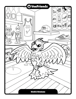 Mindful Minokawa Coloring Page