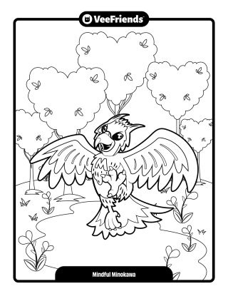 Mindful Minokawa Coloring Page