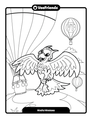 Mindful Minokawa Coloring Page