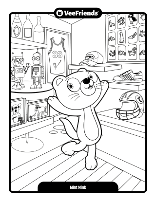 Mint Mink Coloring Page